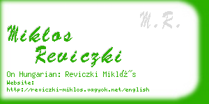 miklos reviczki business card